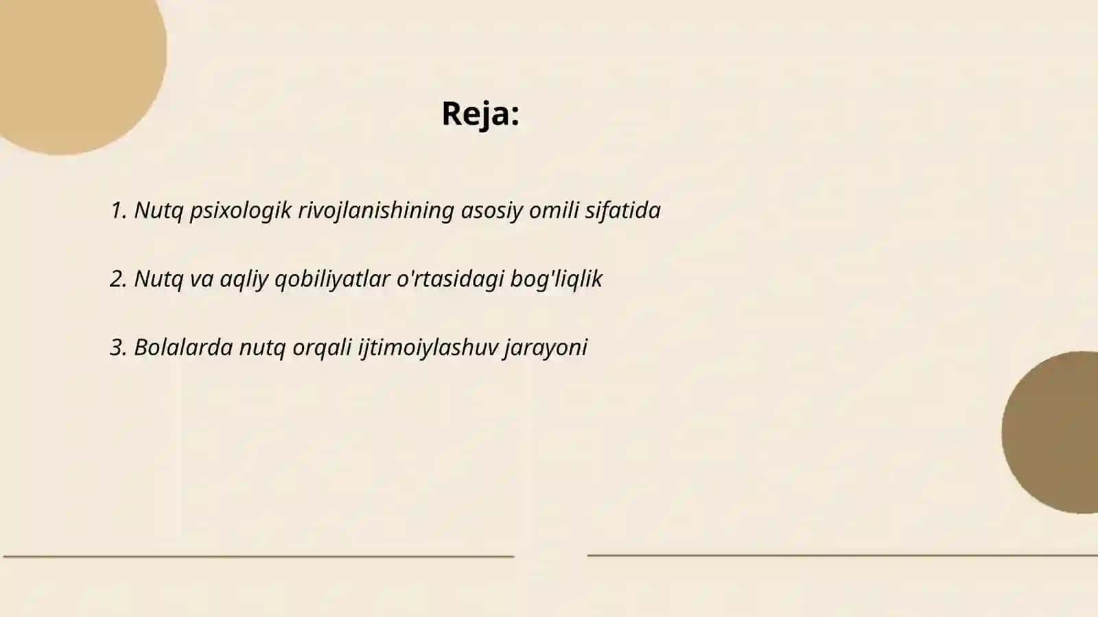 Bolaning psixik rivojlanishida nutqning rolini yoritish 2