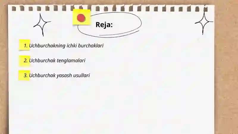 Uchburchak yasash 2