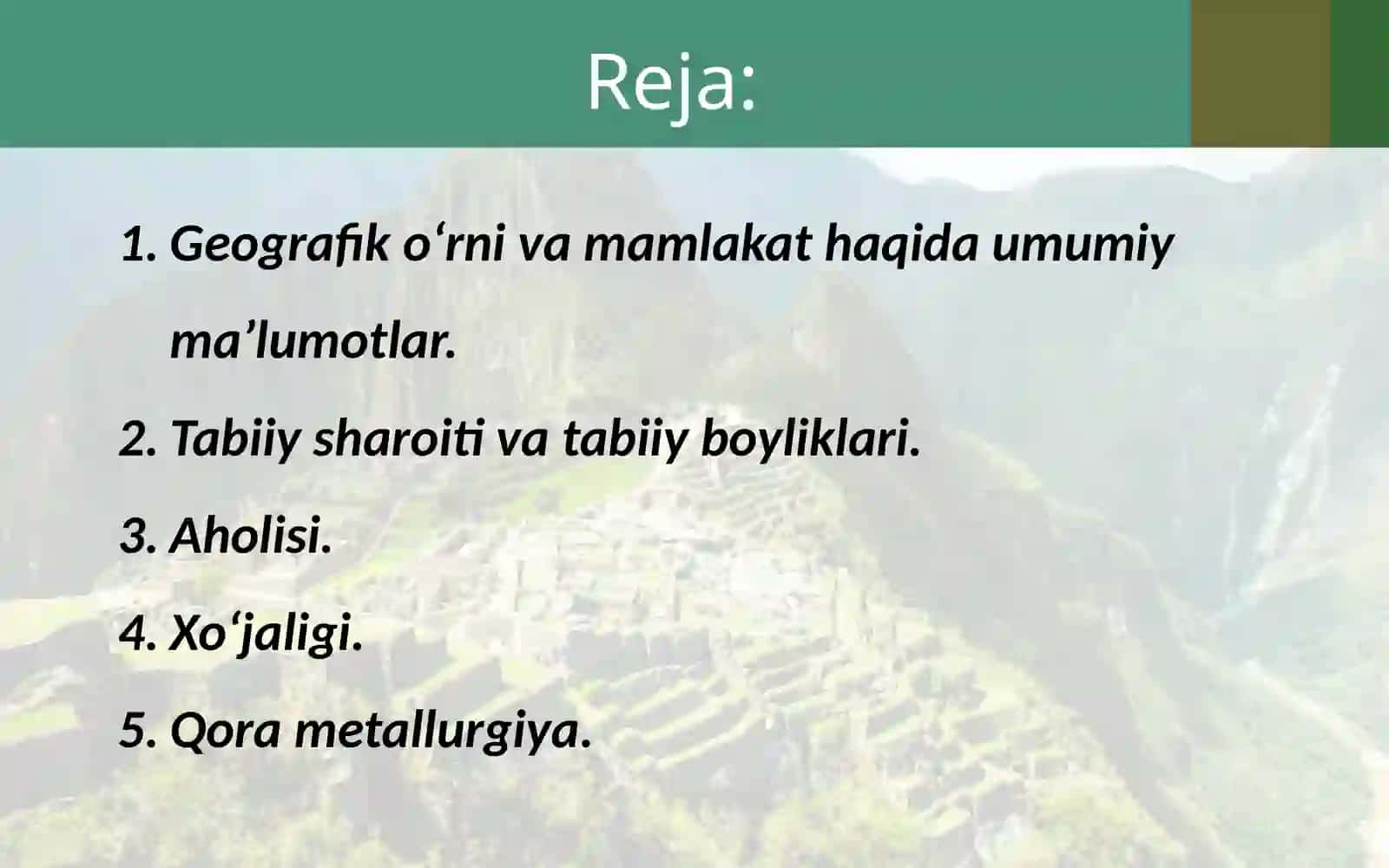 Geografiya darsligi asosida 63 § - mavzu Amerika Qo‘shma Shtatlari 2