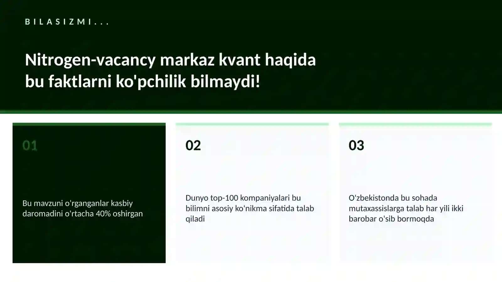 Nitrogen-vacancy markaz kvant 2