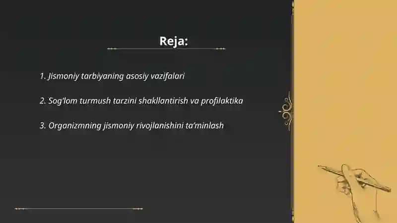 Jismoniy tarbiya vazifalari va vositalari 2