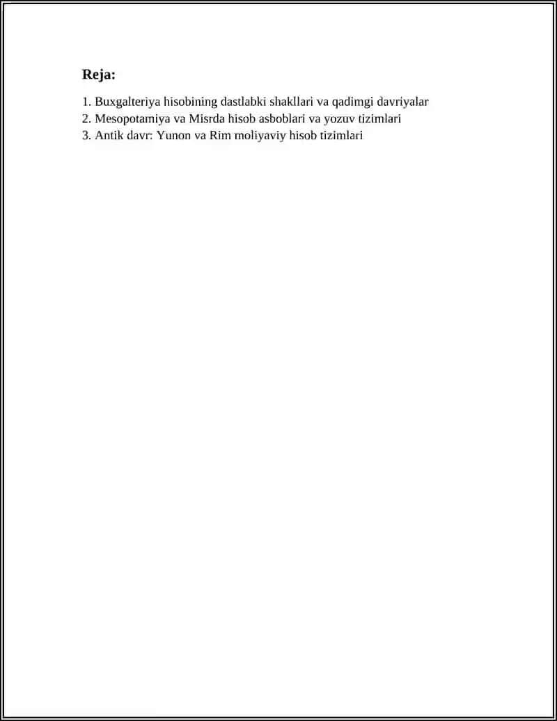 BUXGALTERIYA HISOBINING TARIXIY RIVOJLANISHI 2