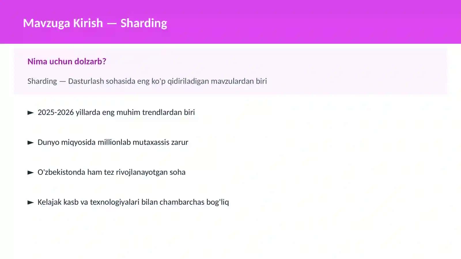 Sharding 2
