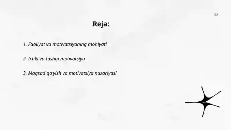 Faoliyat va motivatsiya 2