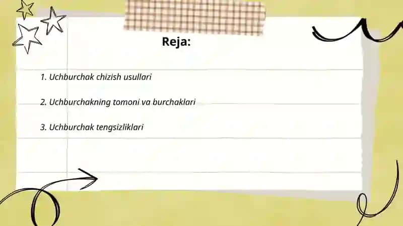 Uchburchak yasash usullari 2