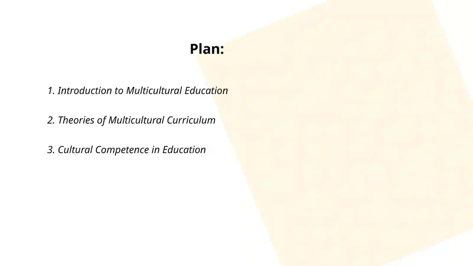 Multicultural Curriculum design 2
