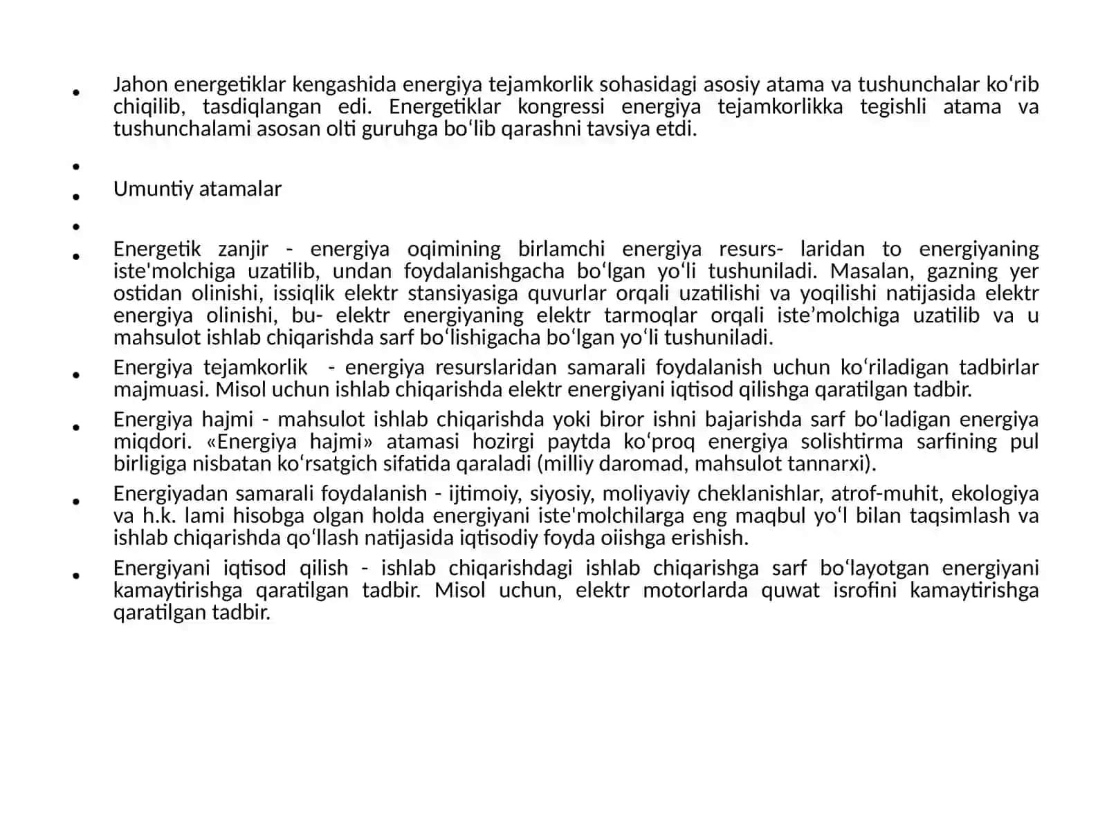 Energiya tejamkorligi haqida umumiy tushunchalar 2