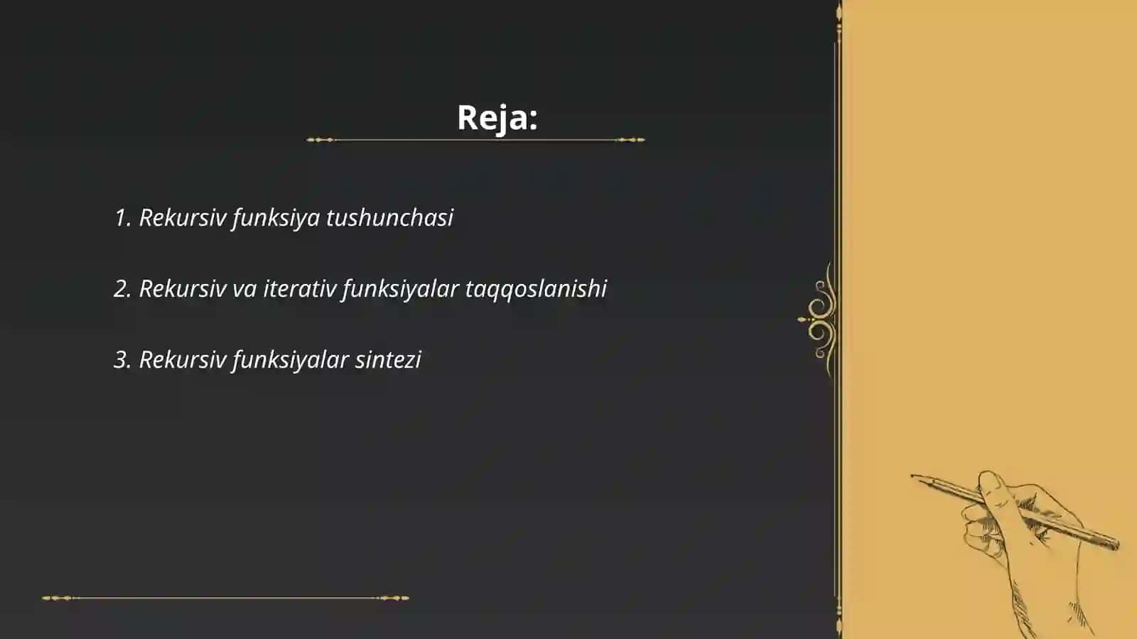 Rekursiv Funksiyalar Tushunchasi 2