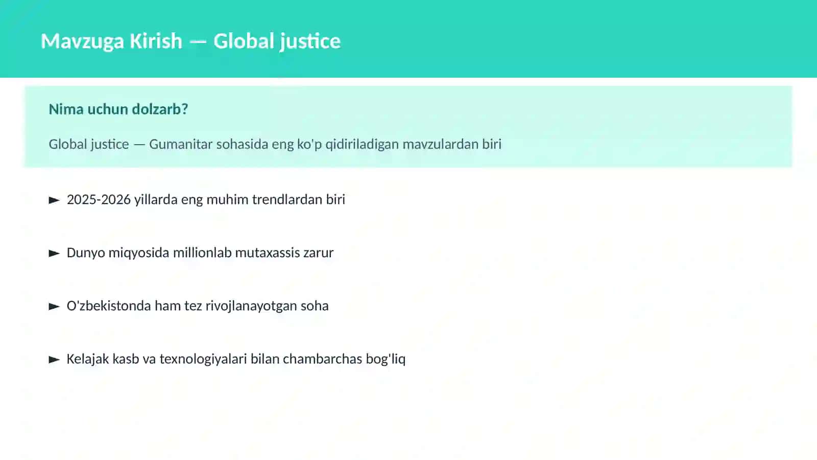 Global justice 2