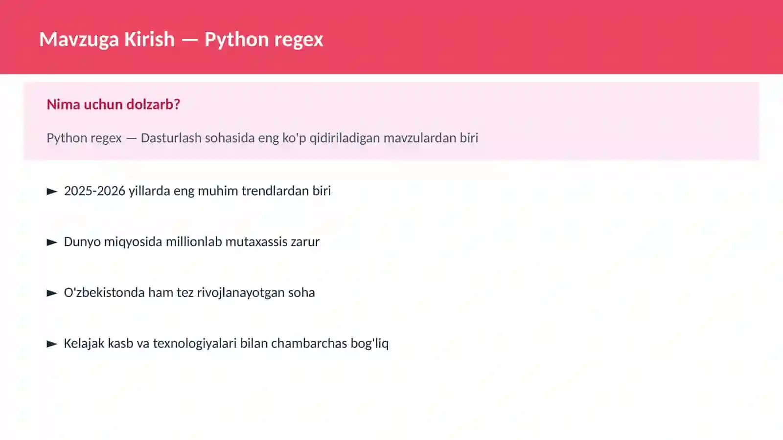 DASTURLASH | PYTHON DASTURLASH 2
