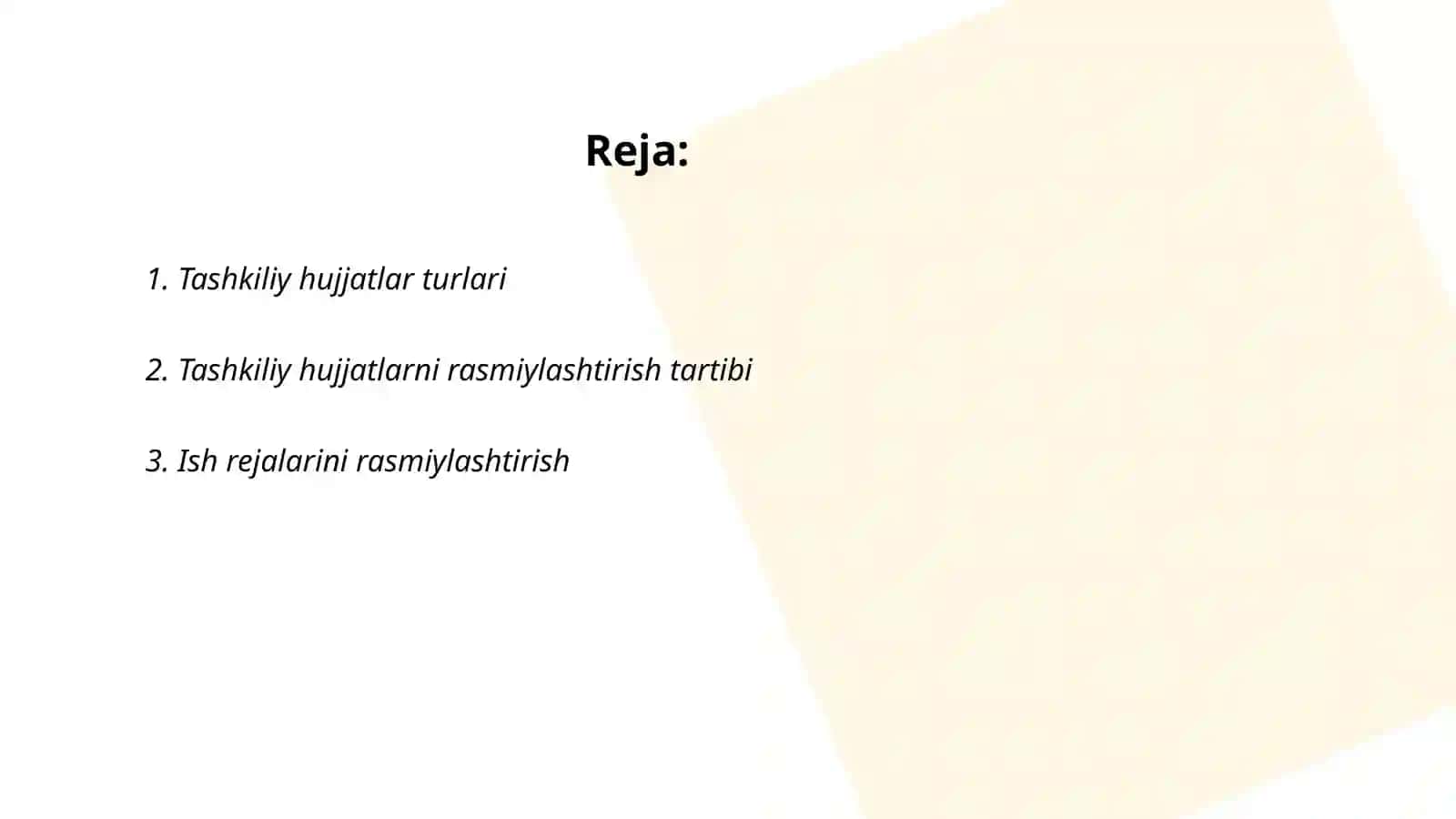 Tashkiliy hujjatlar va ularni rasmiylashtirish 2