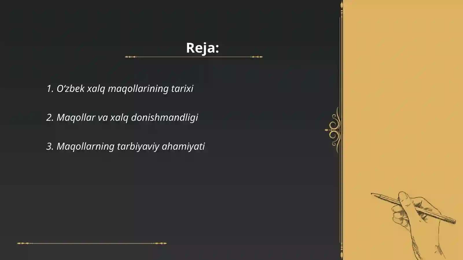 Oʻzbek xalq maqollari va ularning tarbiyaviy ahamiyati 2
