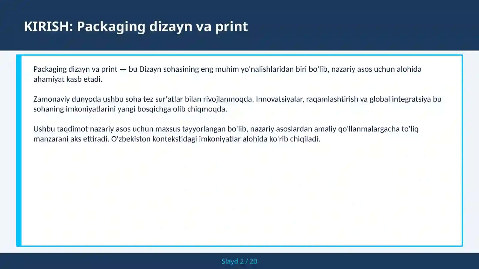 Packaging Dizayn va Print 2