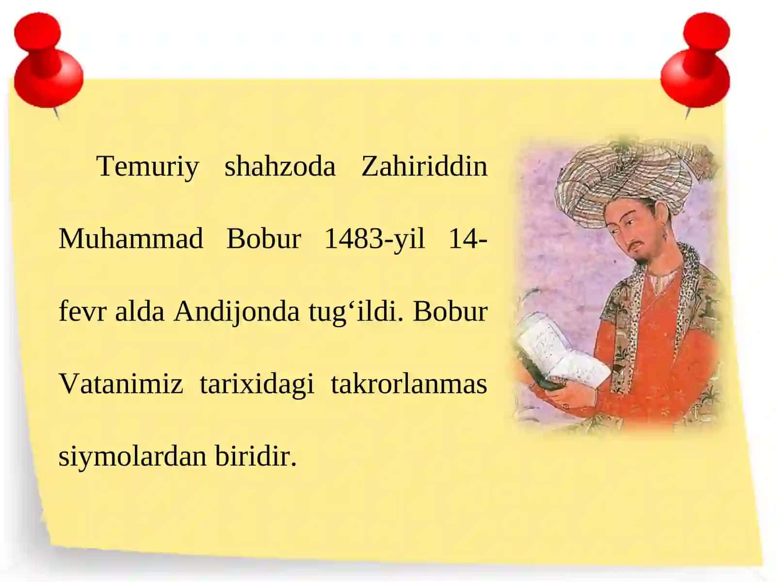 ZAHIRIDDIN MUHAMMAD BOBUR 2