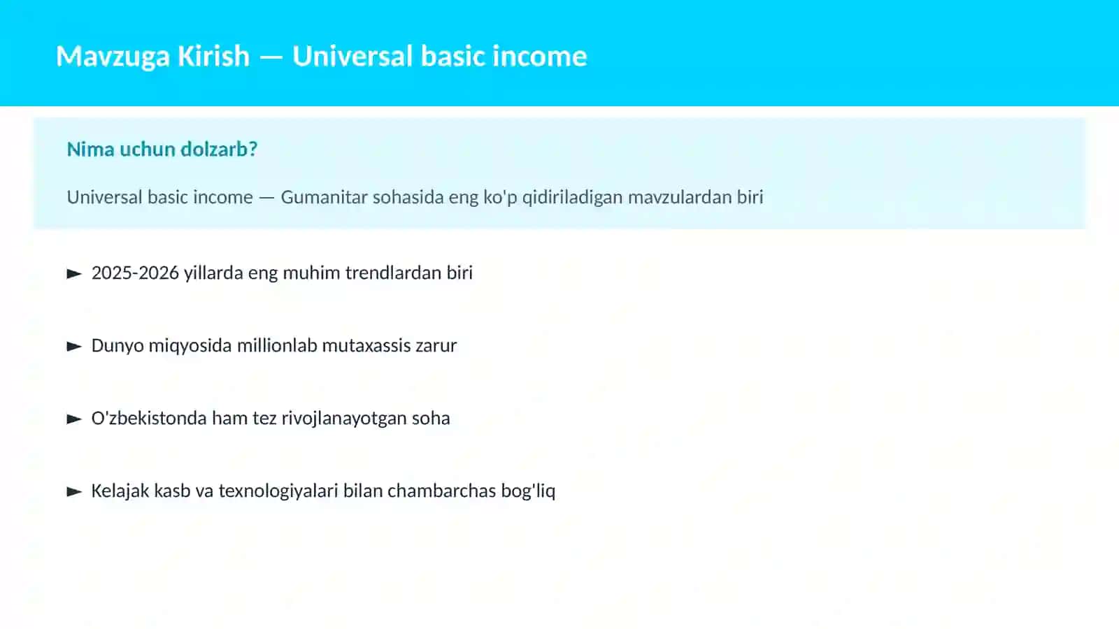 Universal basic income 2