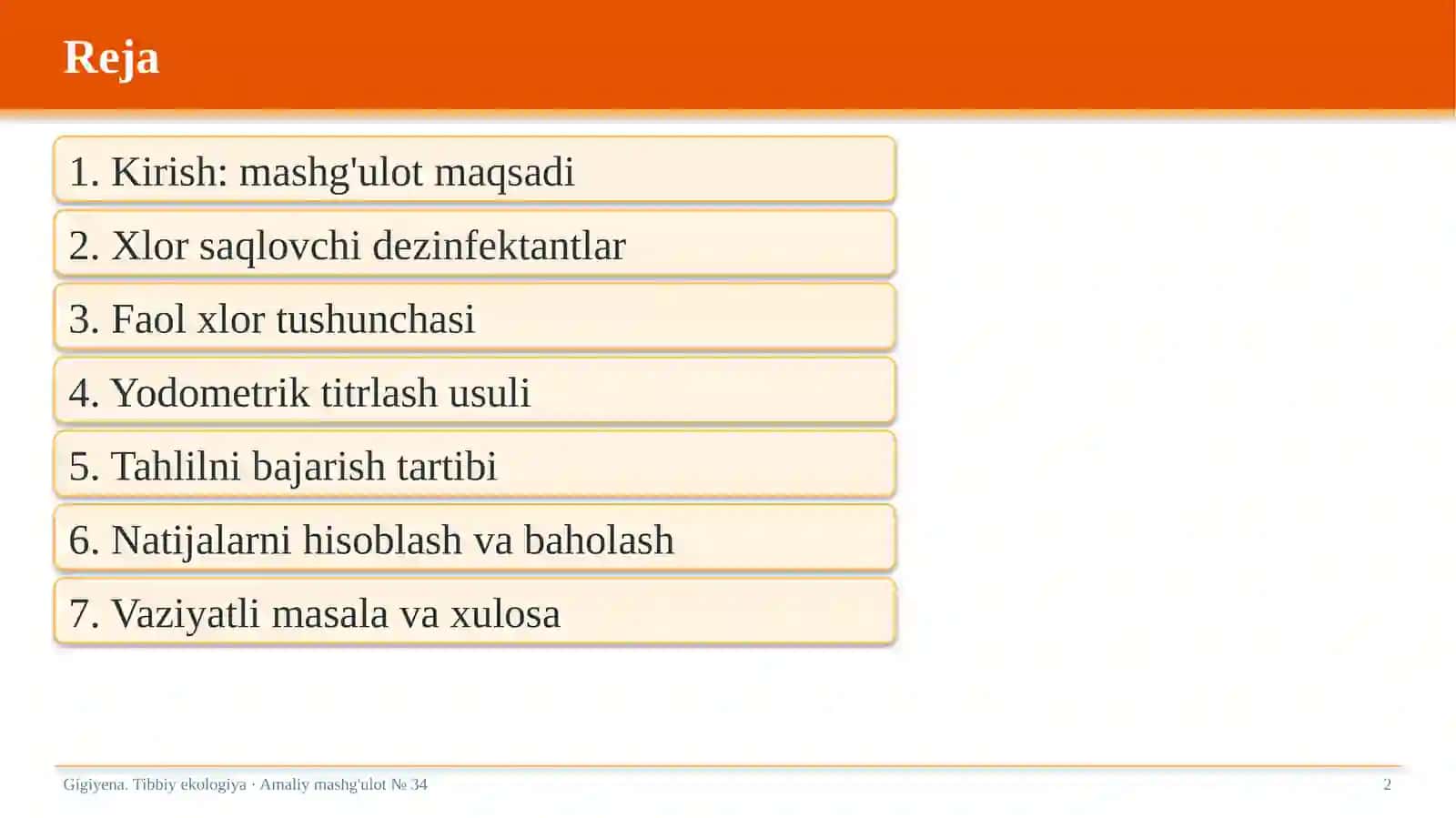 Tabletkalarda Xlor saqlovchi tabletkalar aniqlash 2