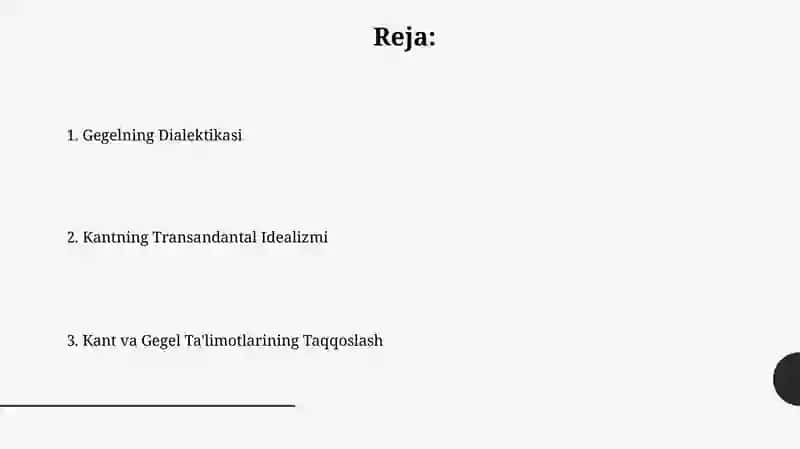 Nemis klassik falsafasi namoyondalari: I.Kant, Xegel talimotlari 2