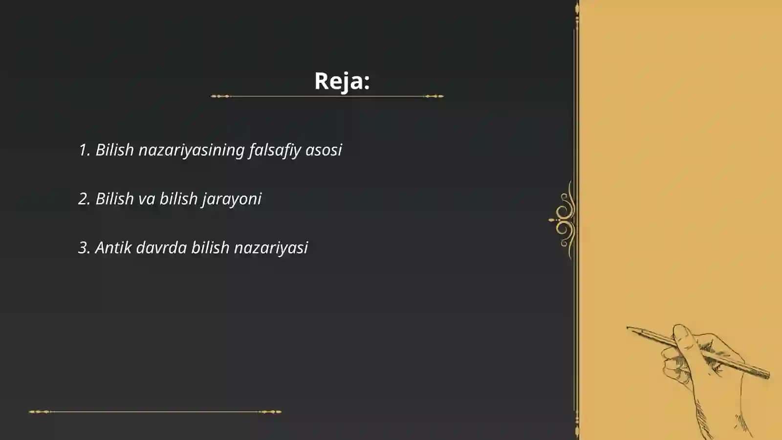 Bilish nazariyasini rivojlanish tarixi 2