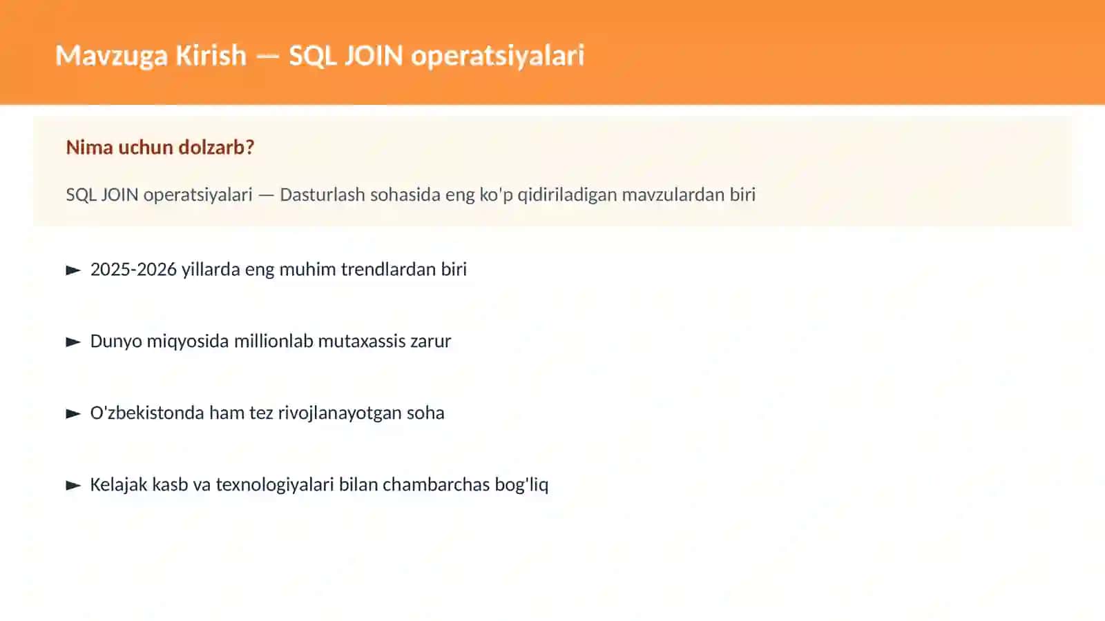 SQL JOIN operatsiyalari 2