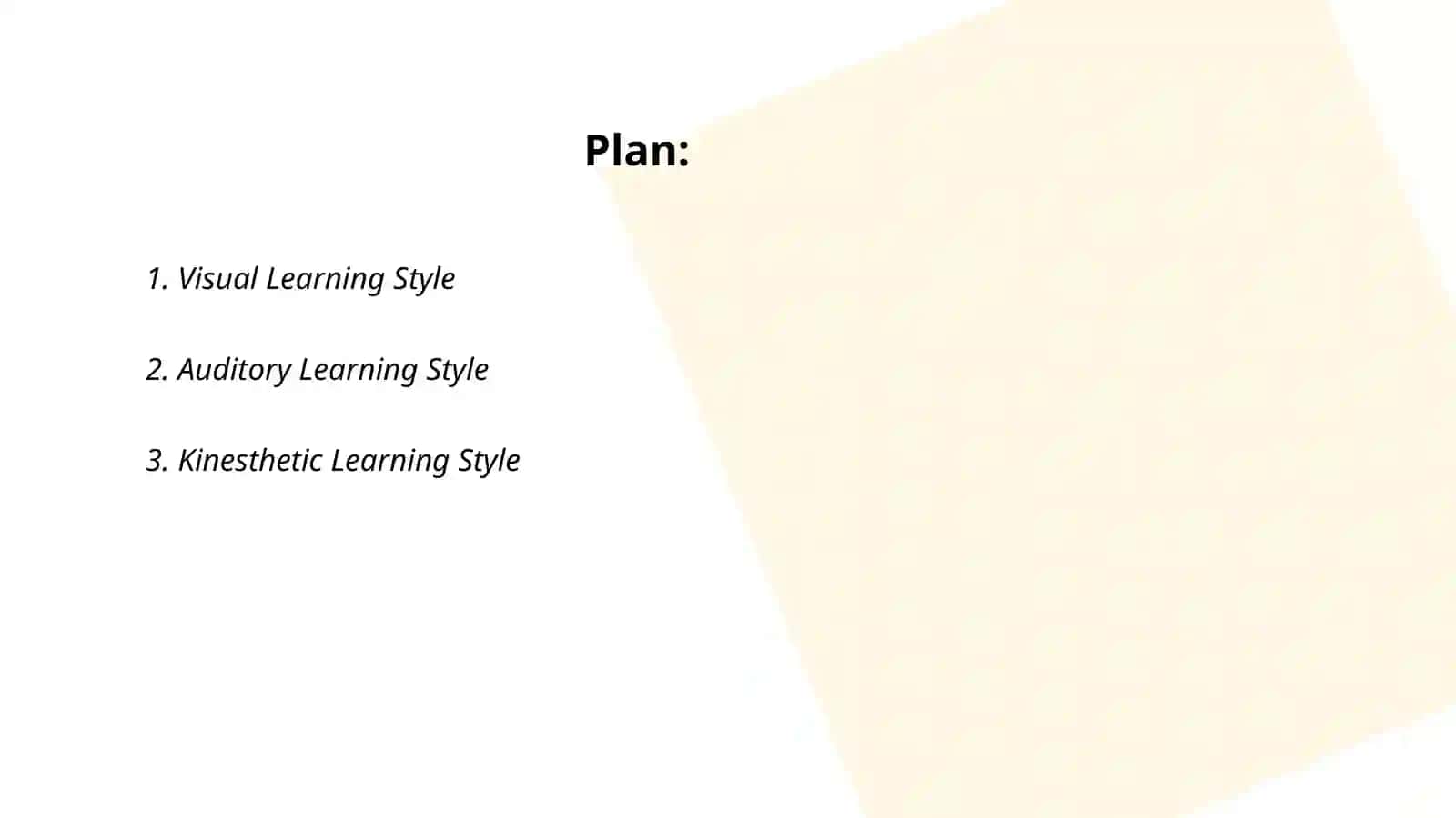 Visual Learning Style 2