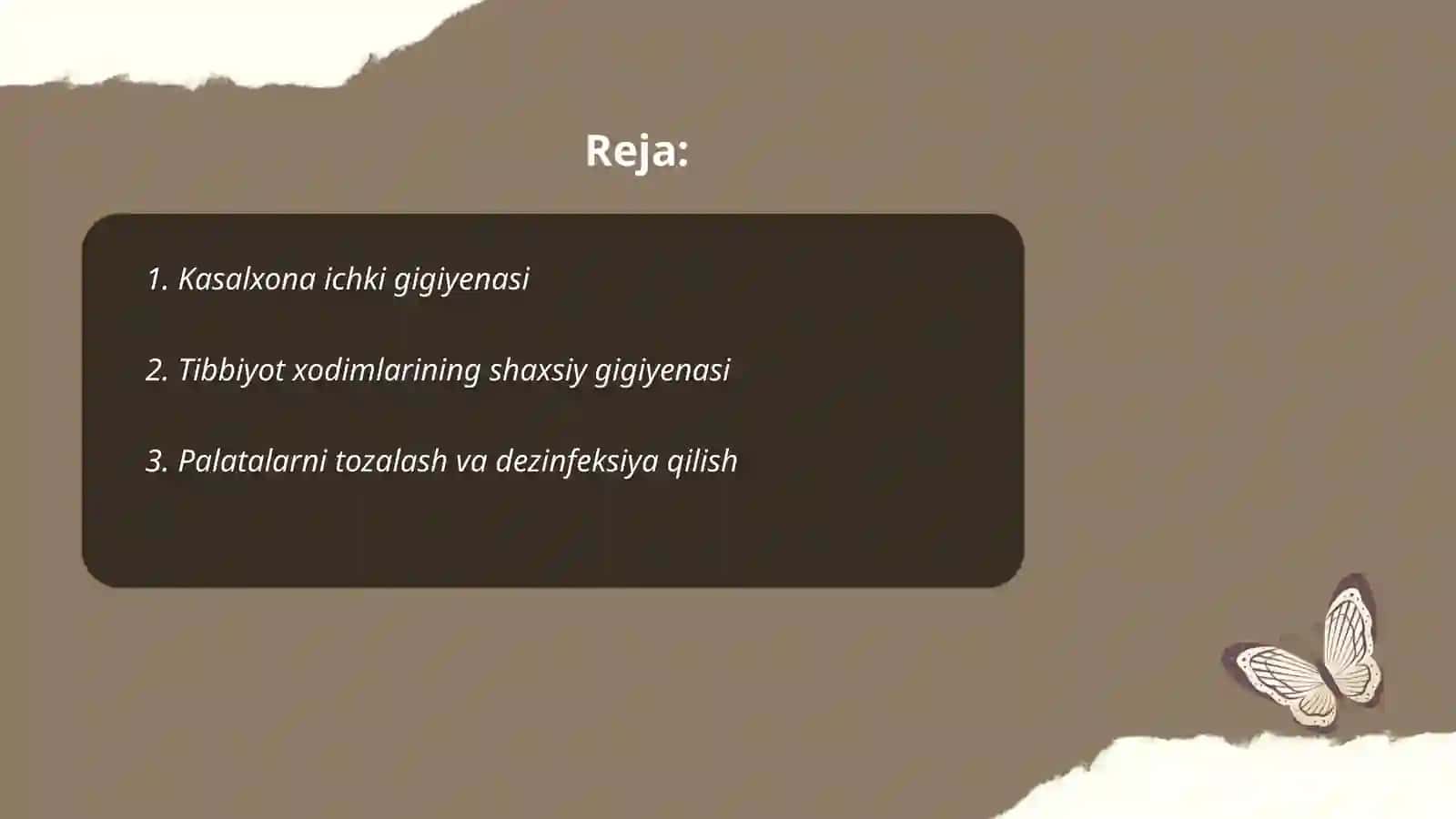Davolash-profilaktika muassasalari gigiyen 2