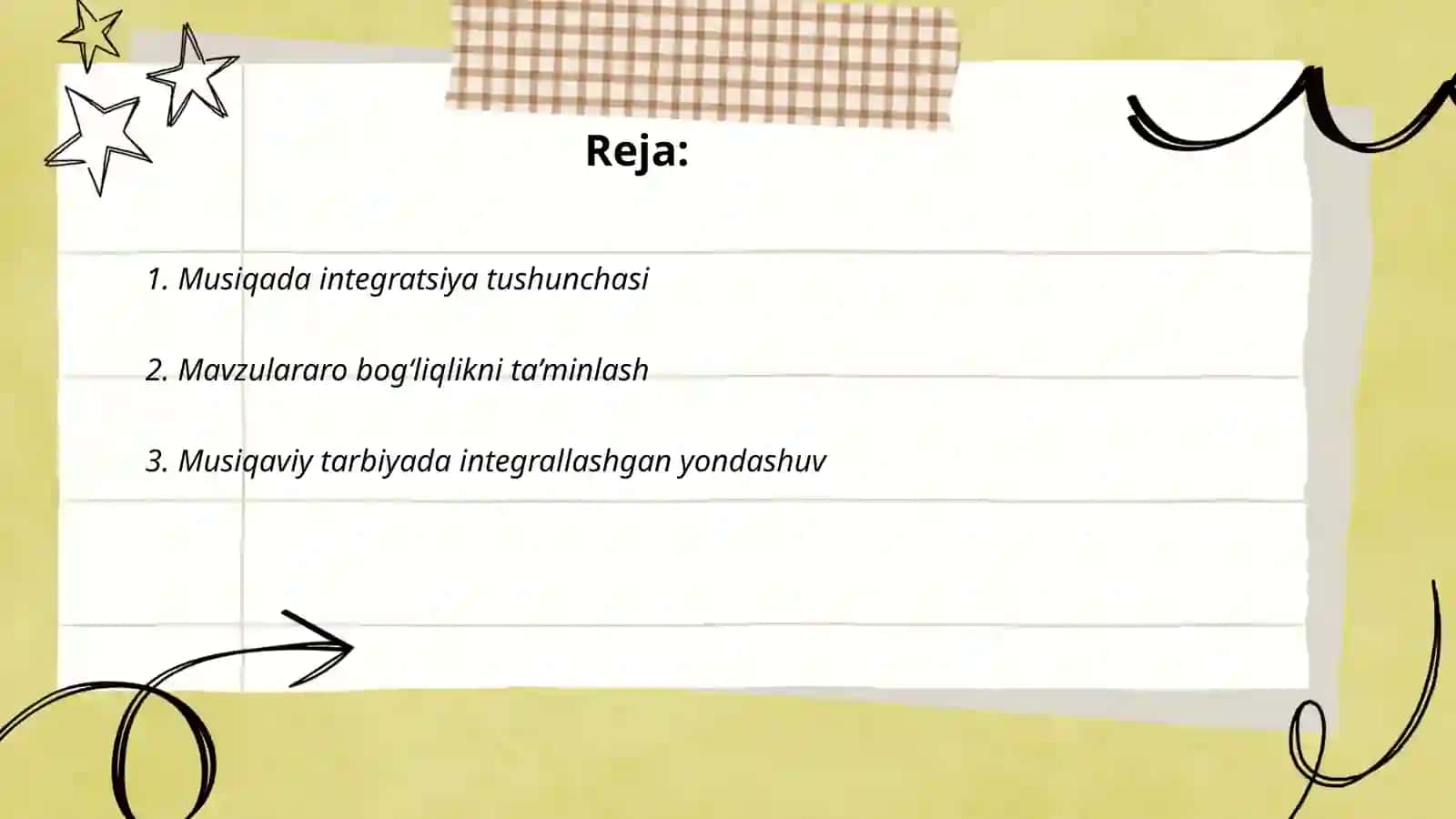 Musiqa mashg'ulotlarida integrallashgan mashg'ulotlarni tashkil etish metodikasi 2