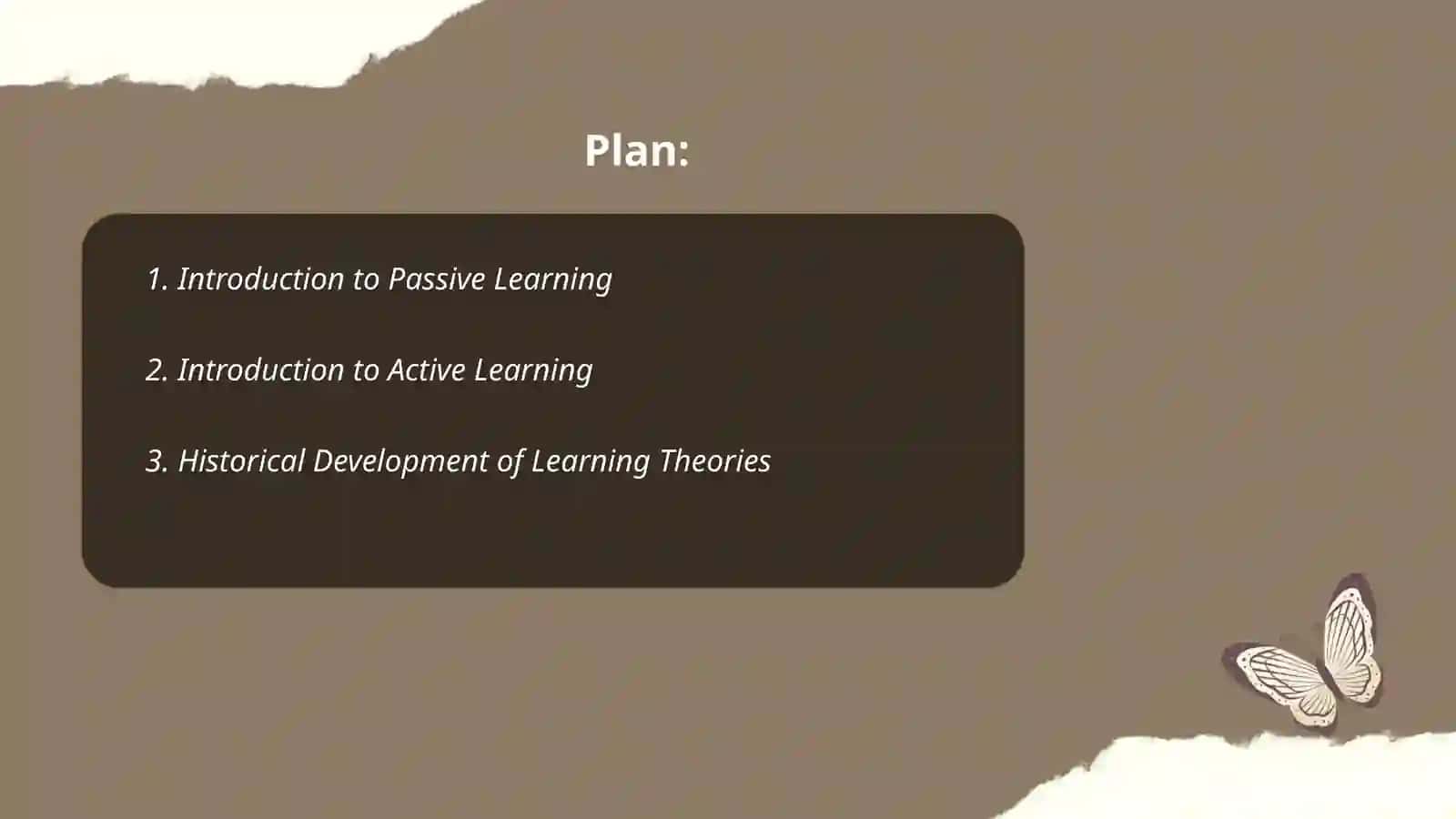Passive and active learning 2