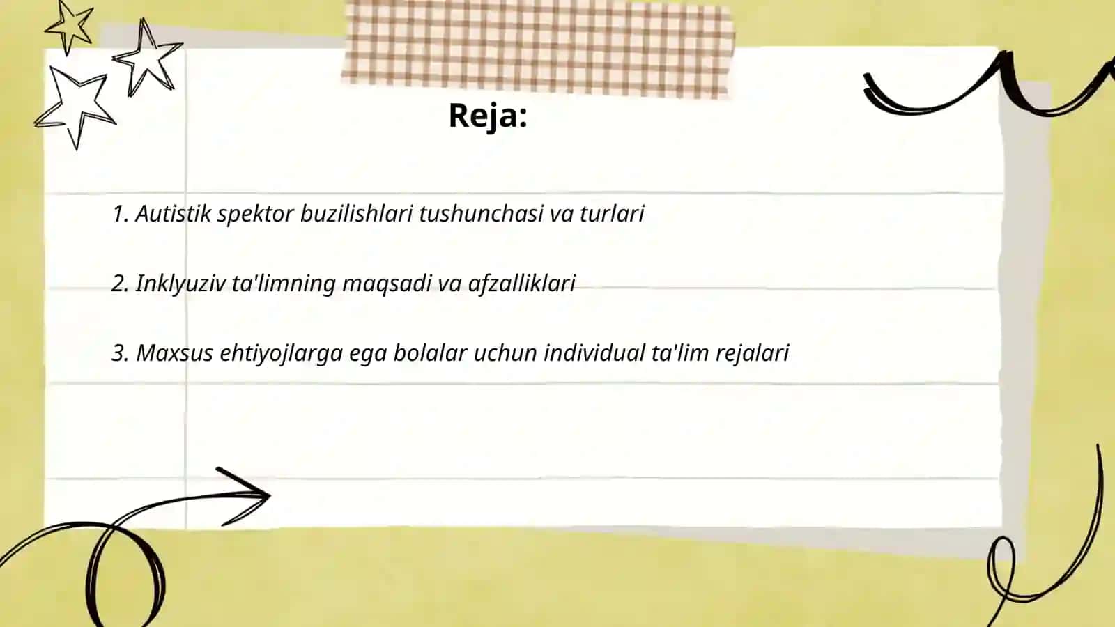 Autistik spektor buzilishlariga ega bolalar uchun inklyuziv ta‘lim strategiyalar va ularni amalga oshirish shart shart sharoitlari 2