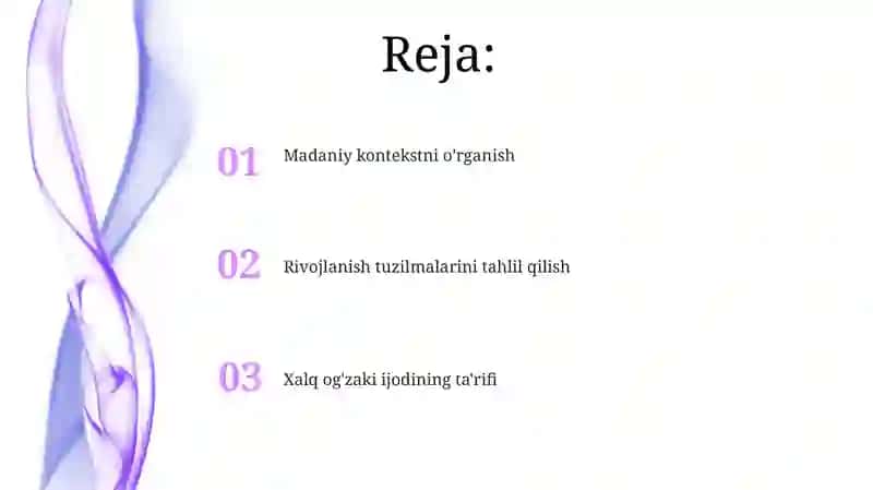 Xalq og'zaki ijodi turlari 2