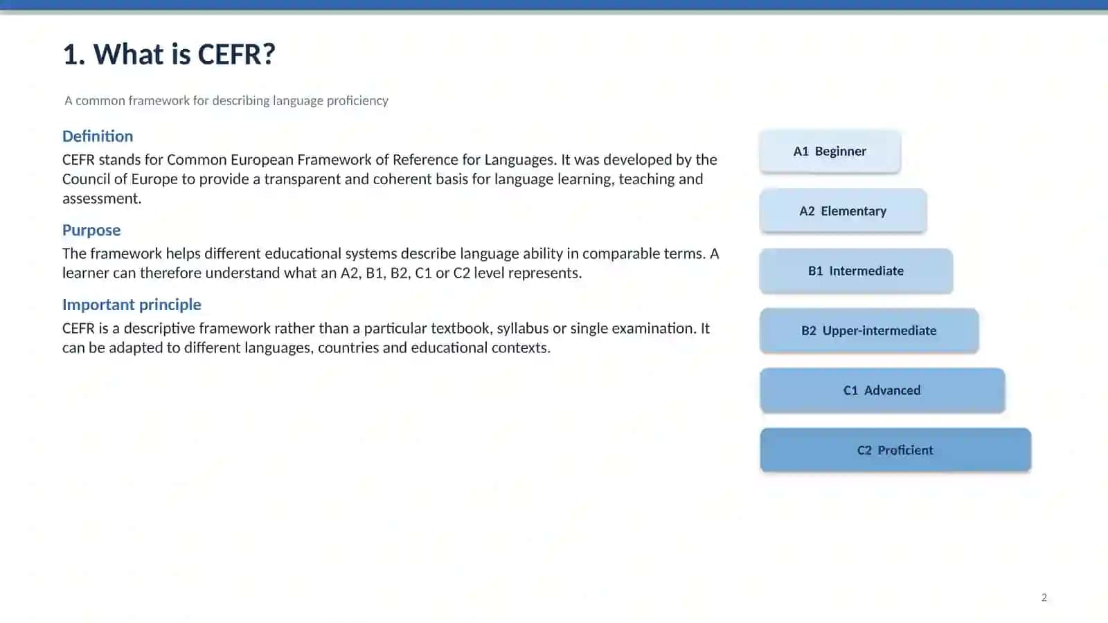 Cefr and language education 2