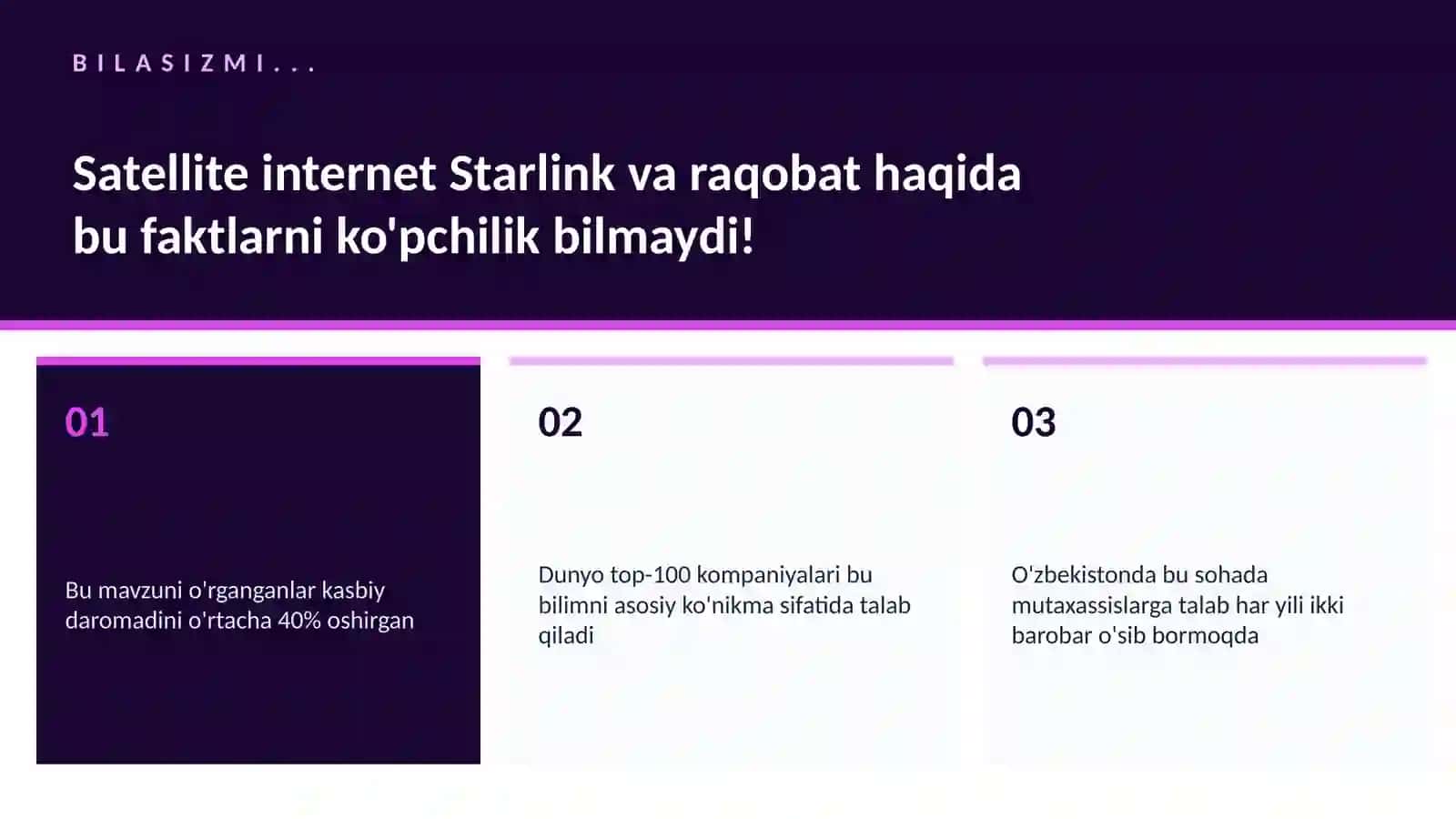 Satellite internet Starlink va raqobat 2