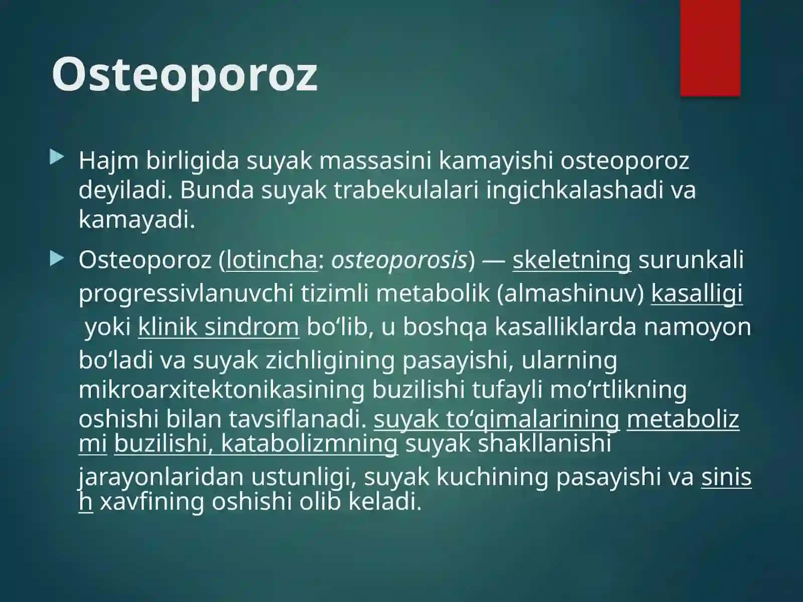 Osteoporoz kasalligi 2