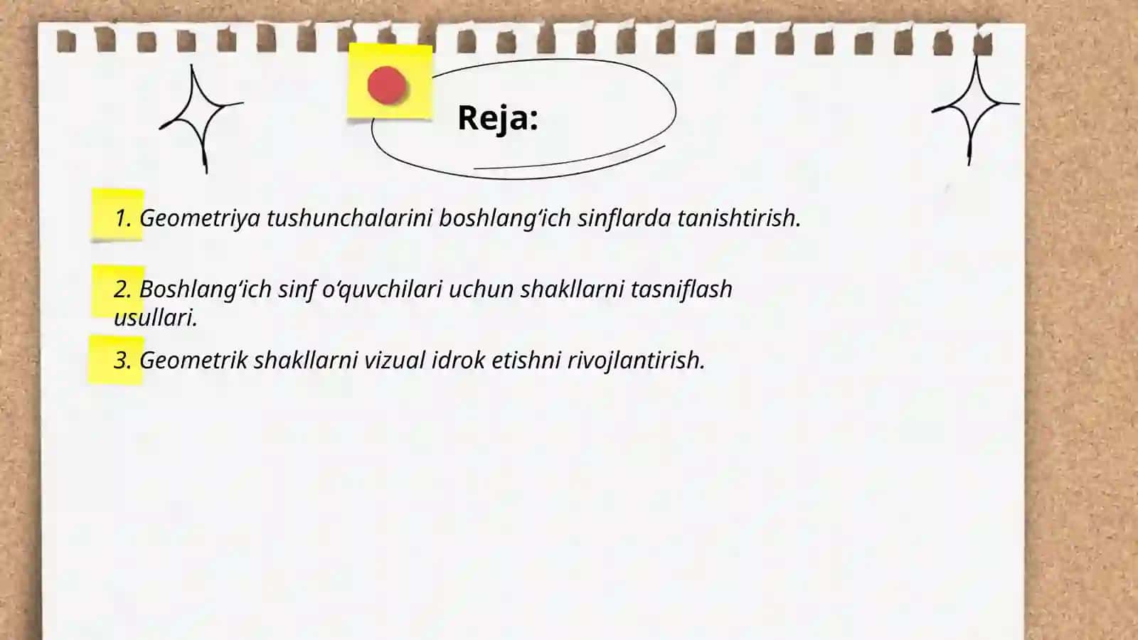 Boshlangʻich sinflarda geometriya elementlari oʻrgatish metodikasi 2