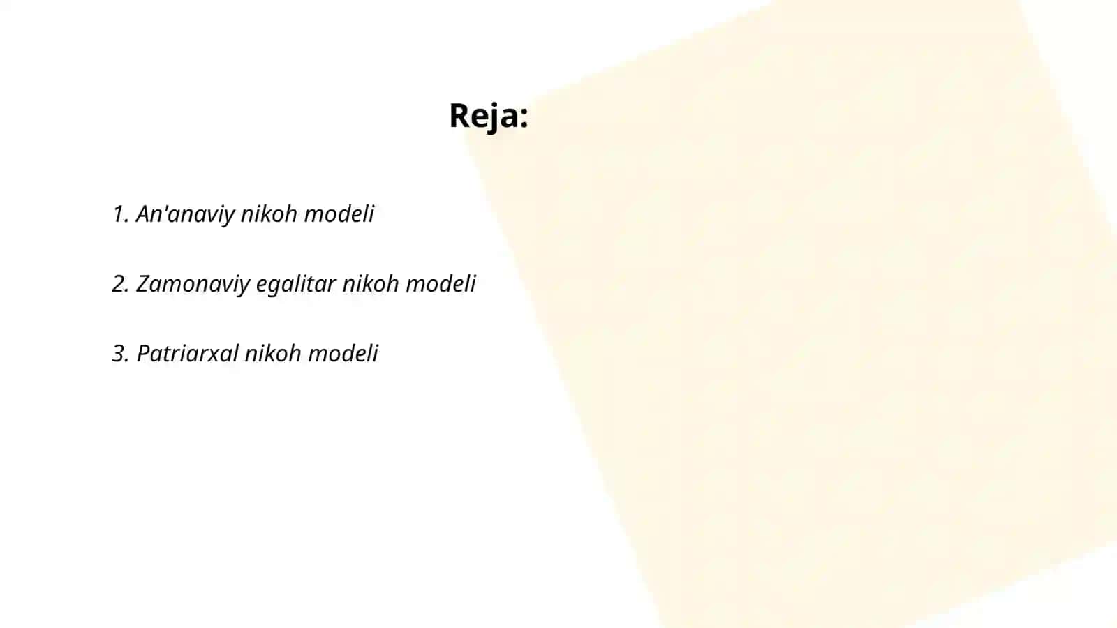 Nikoh modeli 2