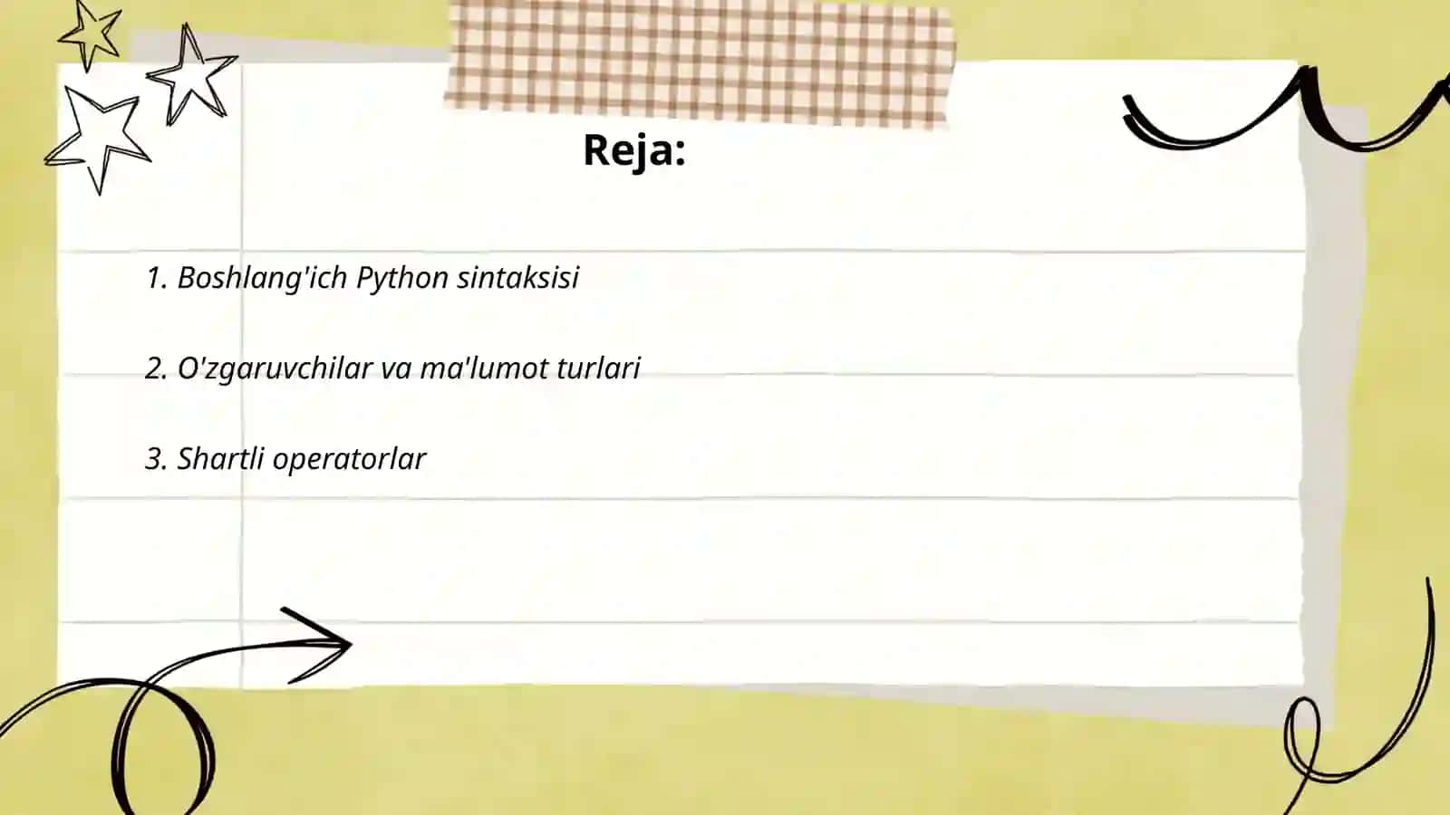Python dasturlash tilida skill dasturlar tuzish 2