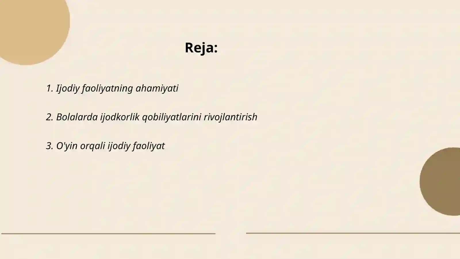 Bolalarni ijodiy faoliyatini tashkil qilish texnalogiyasi 2
