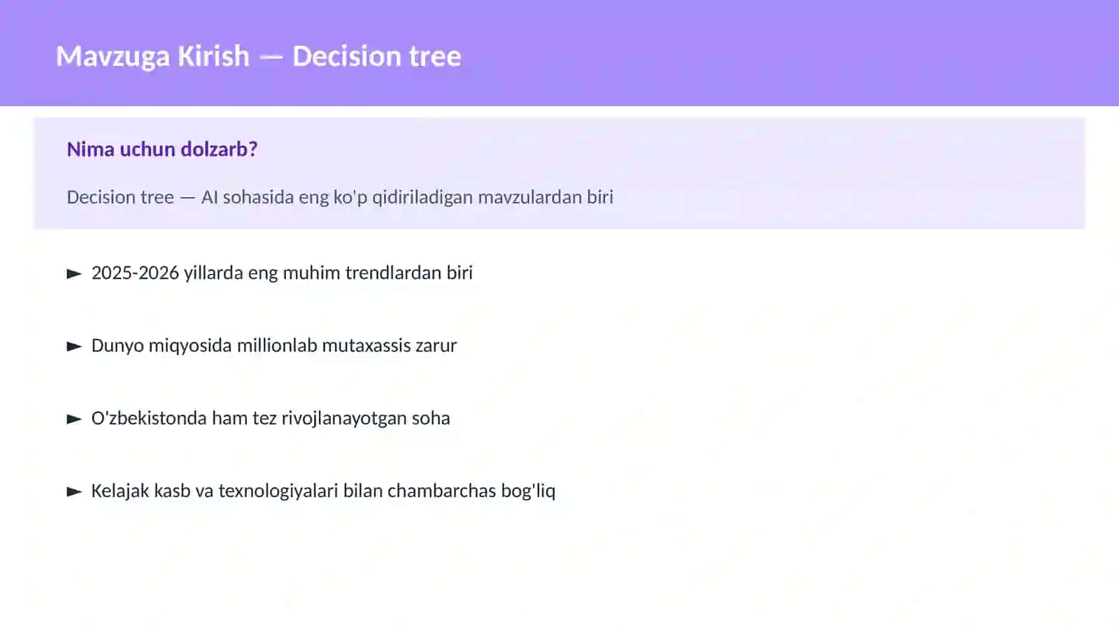 AI | MACHINE LEARNING ASOSLARI 2