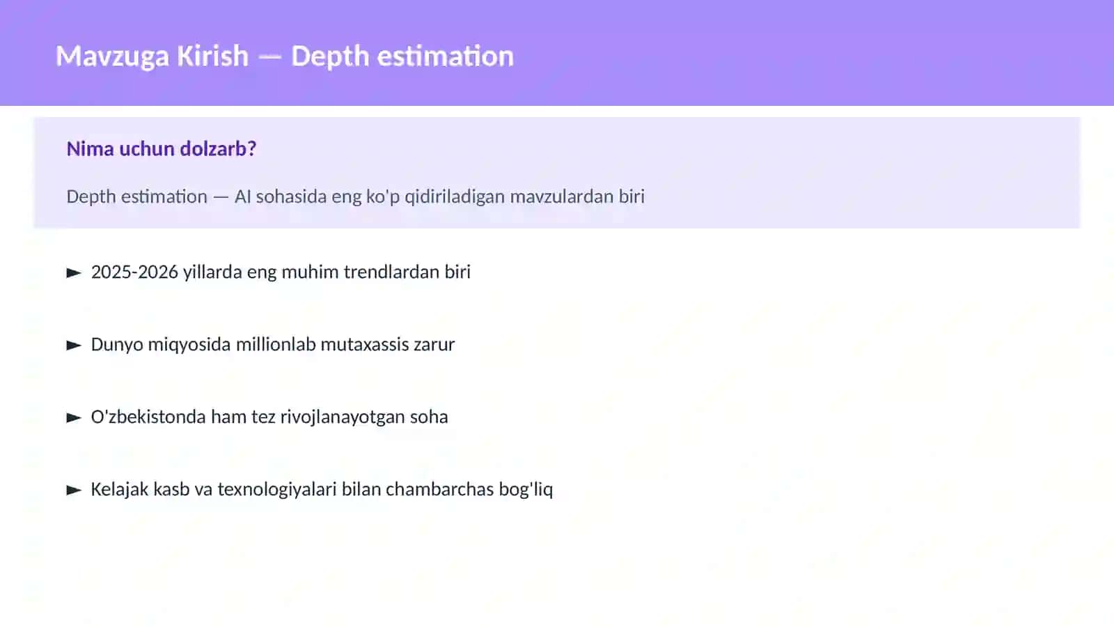 Depth estimation 2