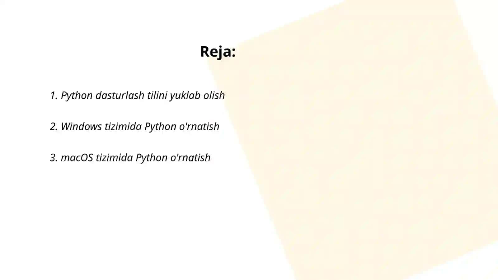 Python dasturlash tilini o‘rnatish va sozlash 2