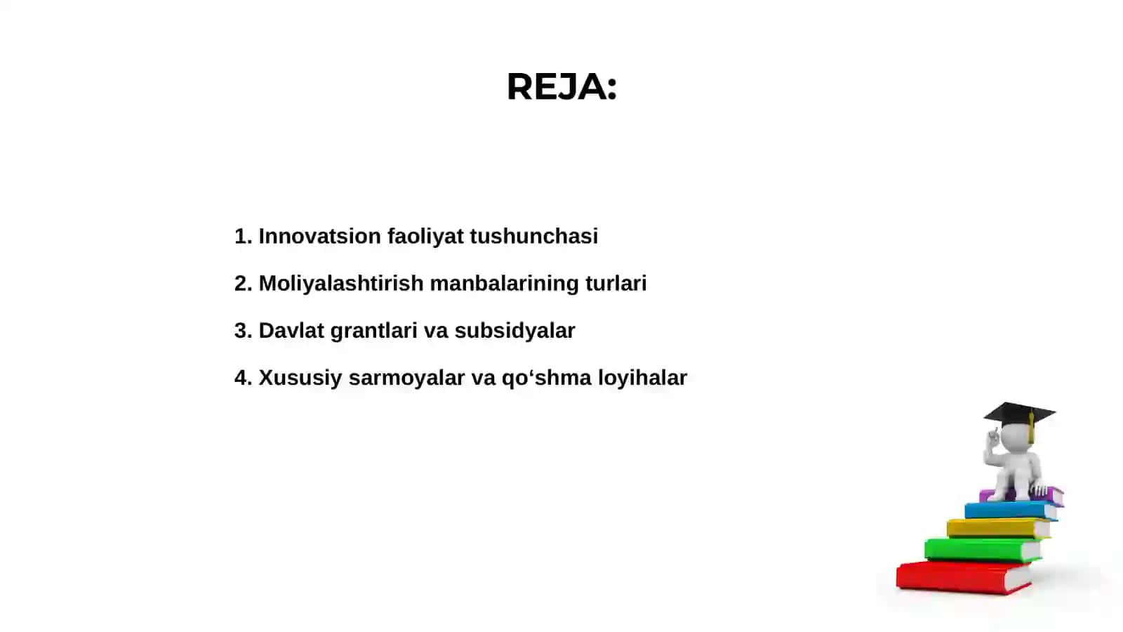 Innovatsion faoliyatni moliyalashtirish manbalari 2