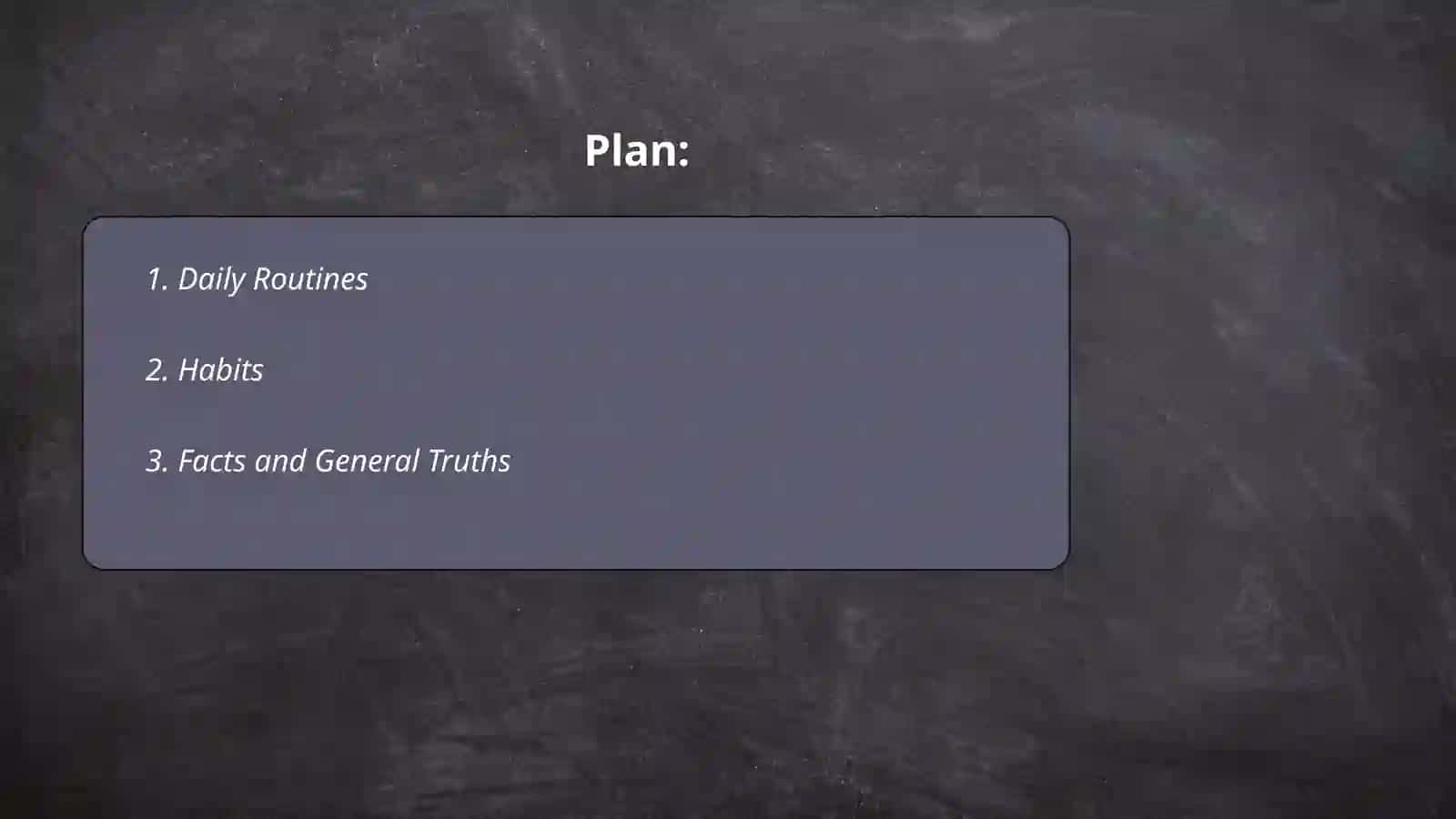 Present simple 2