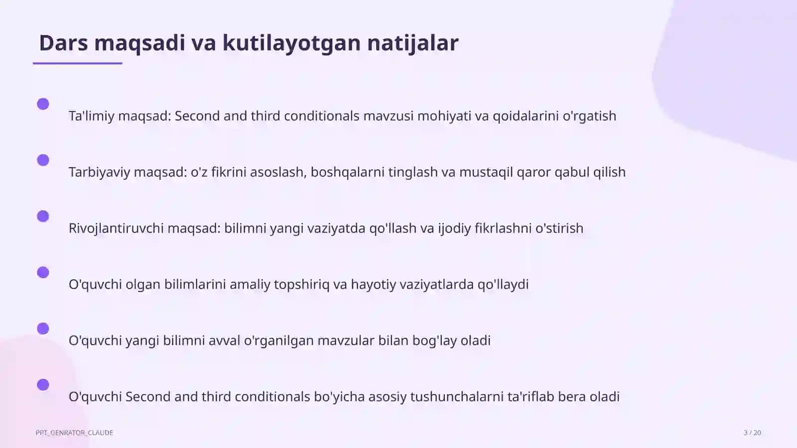 Second and third conditionals (10-sinf) 3