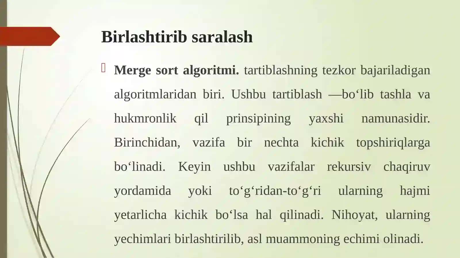 Merge sort algoritmi 3