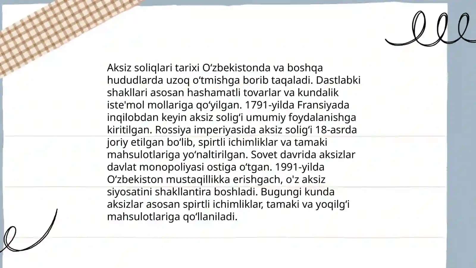 Aksiz soliqlari tarixi 3