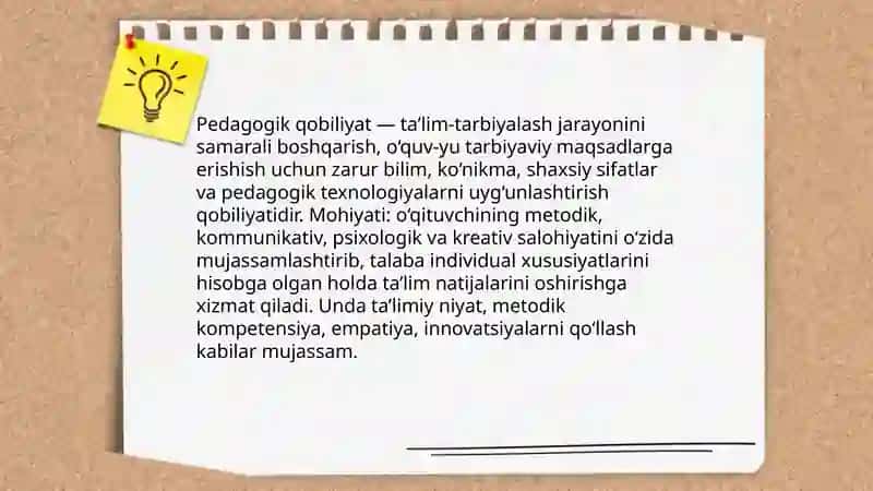 Pedagogik qobiliyat asoslari va uning tarkibiy qismlari 3