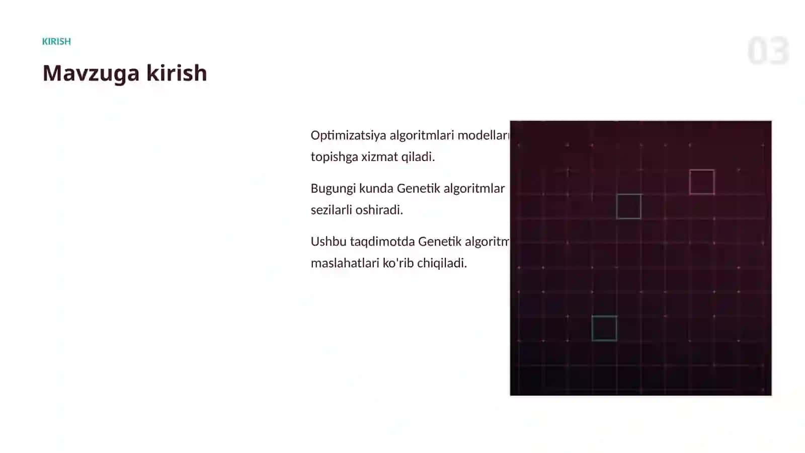 OPTIMIZATSIYA ALGORITMLARI 3