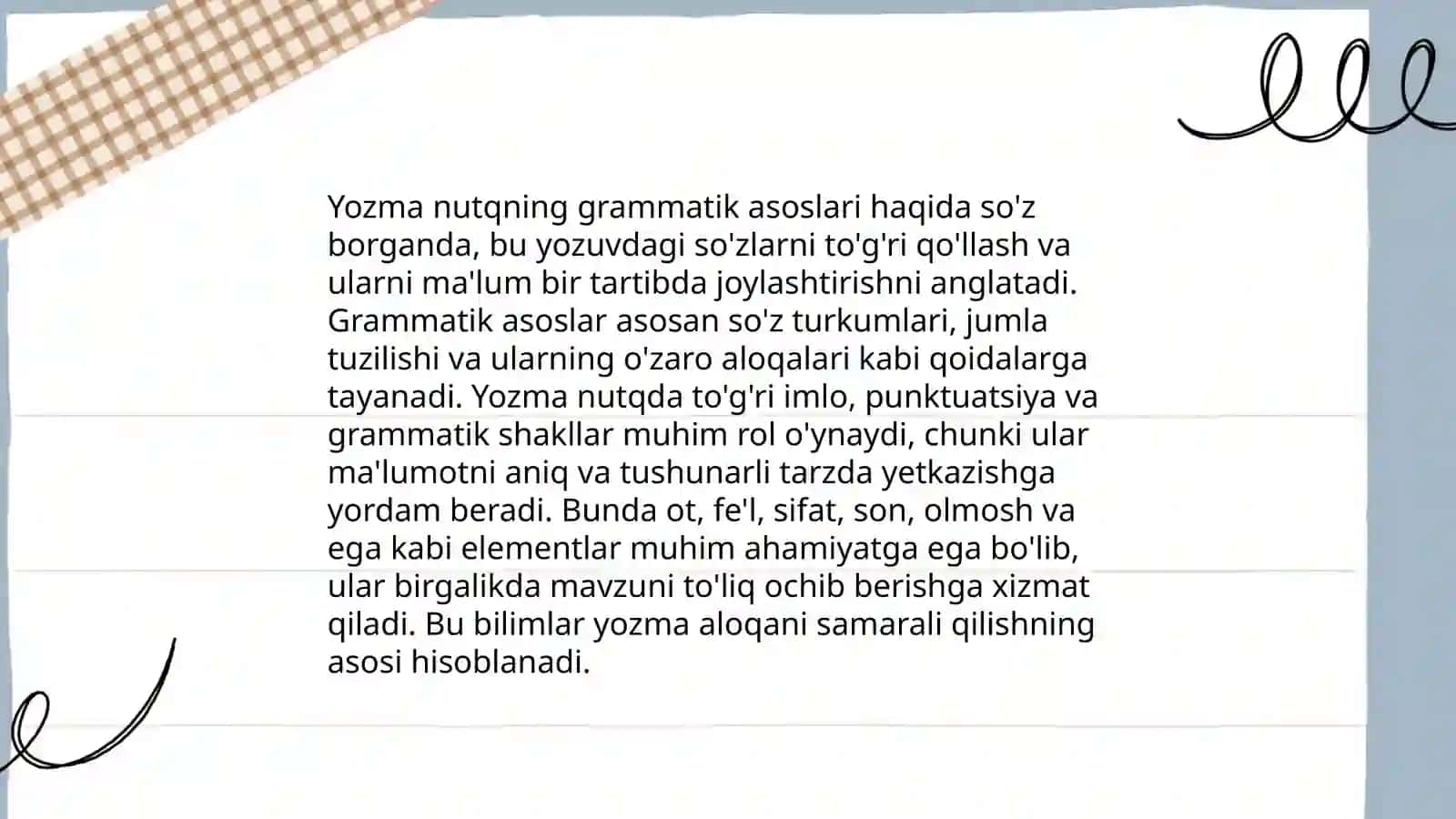 Yozma nutqni rivojlantirishning asosiy omillari 3