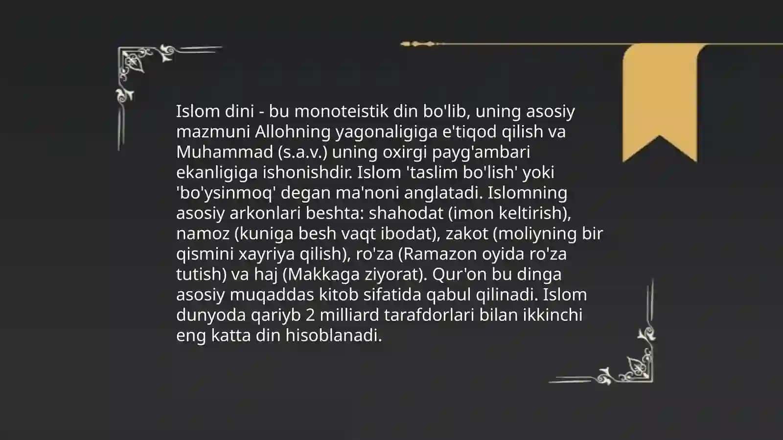 Islom dini ta'rifi 3