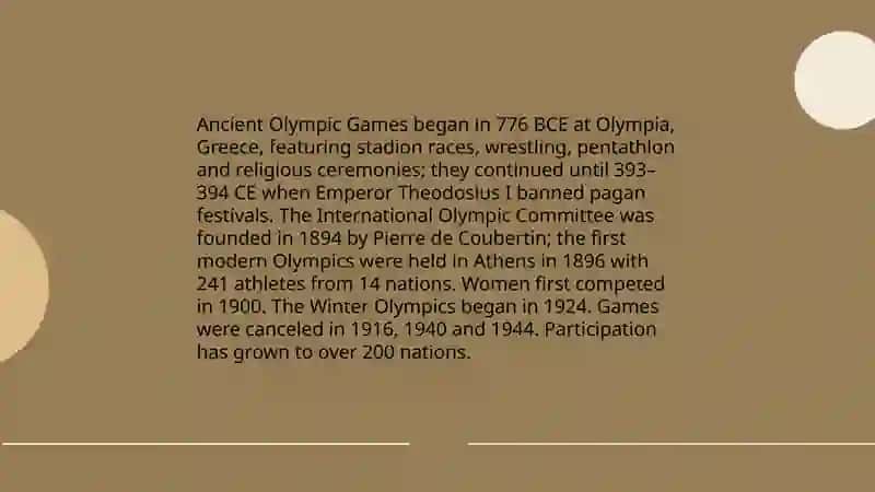 The Olympic Games 3