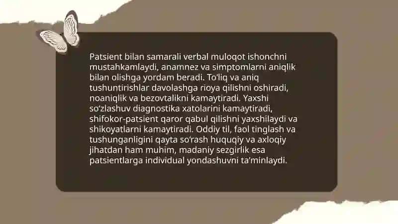 Patsient bilan noverbal verbal muloqot ahamiyati turlari 3